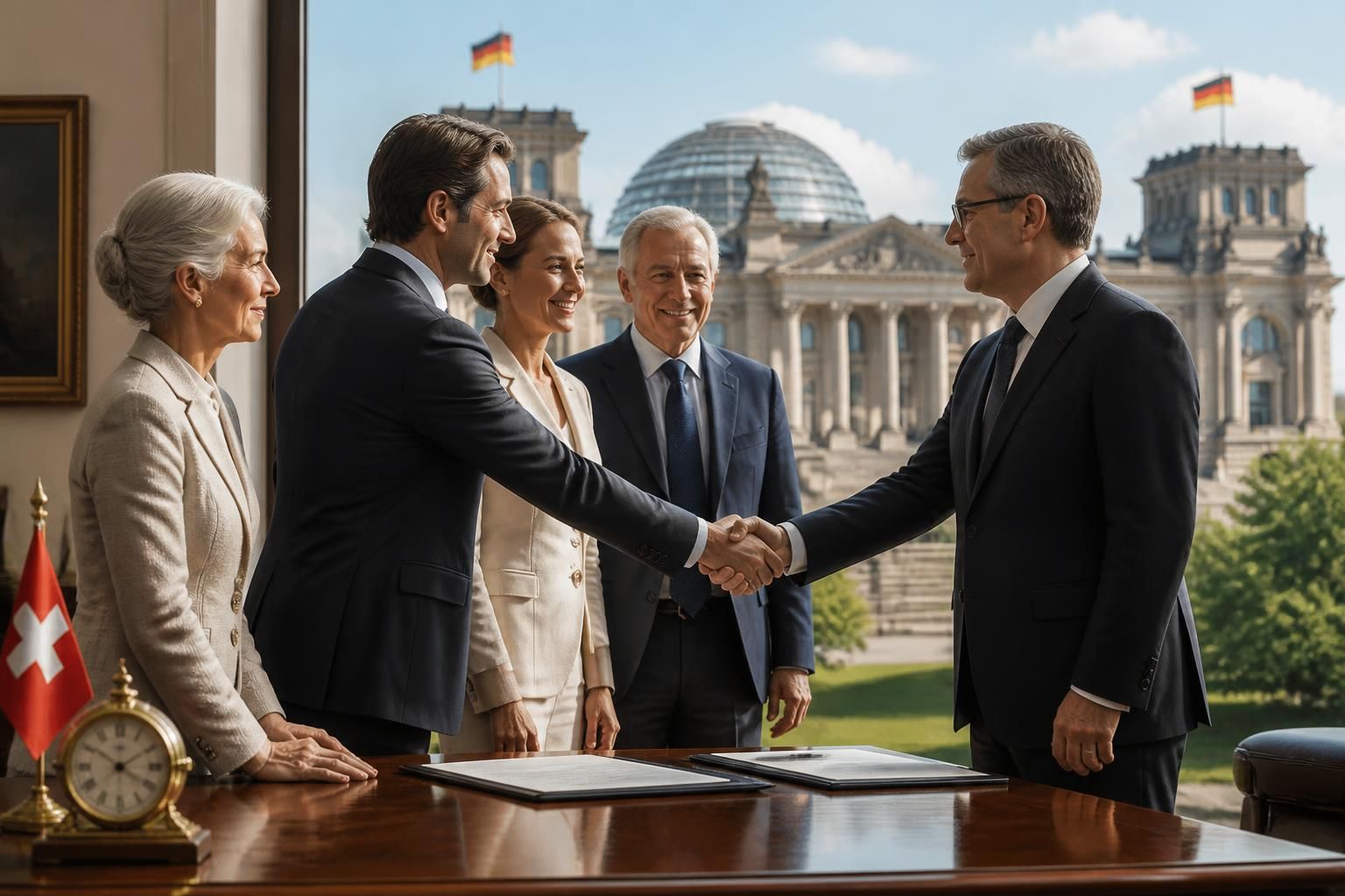 les familles actionnaires de knds envisagent de céder 40 % du capital à l'état allemand, selon une source proche, portant un changement stratégique majeur pour l'entreprise.