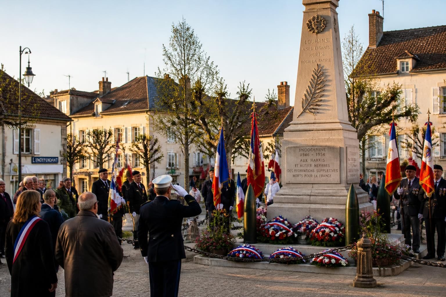 découvrez l'hommage solennel rendu à louhans-châteaurenaud en mémoire des harkis et des morts pour la france en indochine, un moment de recueillement et de reconnaissance historique.