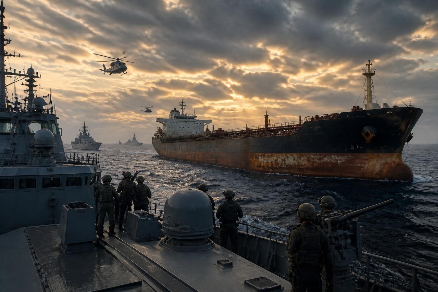 la marine française intercepte un pétrolier russe non identifié en méditerranée, intensifiant les tensions géopolitiques dans la région.
