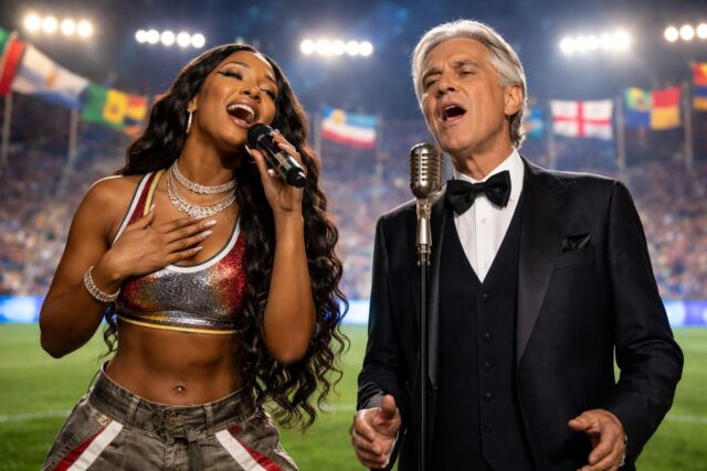 Megan-Thee-Stallion-et-Andrea-Bocelli-unissent-leurs-voix-pour-lhymne-officiel-de-la-Coupe-du-Monde-FIFA-640x427 Sergi López plonge dans une transe hypnotique au cœur du désert avec 'Sirāt' - L'Écho