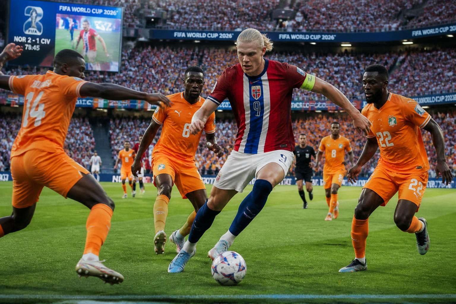 mondial 2026 : haaland brille en menant la norvège à une victoire spectaculaire contre la côte d’ivoire, qualifiant son équipe pour affronter le brésil en huitièmes de finale.