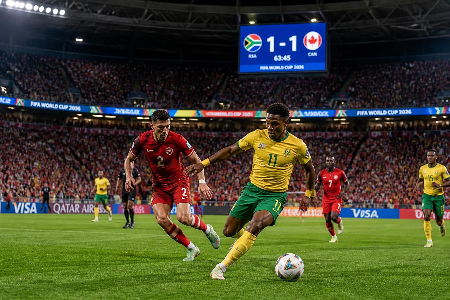 suivez en direct le match passionnant de la coupe du monde 2026 entre l'afrique du sud et le canada sur sports.fr. ne manquez aucune action et vivez chaque instant de cette confrontation historique.