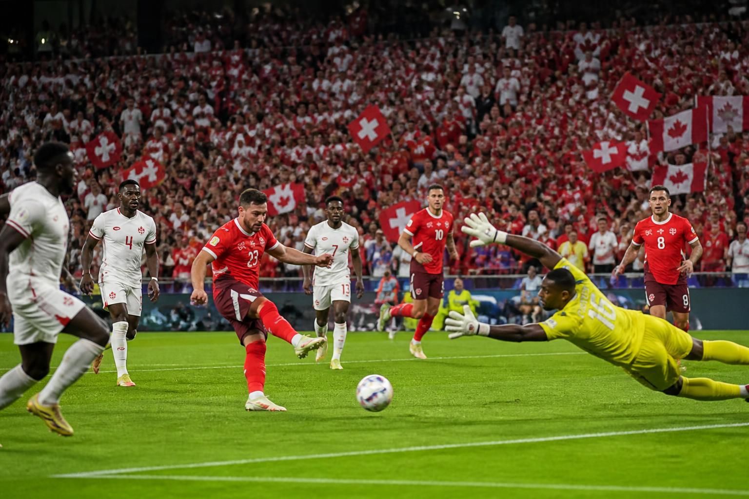 découvrez comment la suisse a remporté son match contre le canada, assurant ainsi la qualification des deux équipes pour les 16es de finale du mondial. revivez les moments forts et les enjeux de cette rencontre décisive.