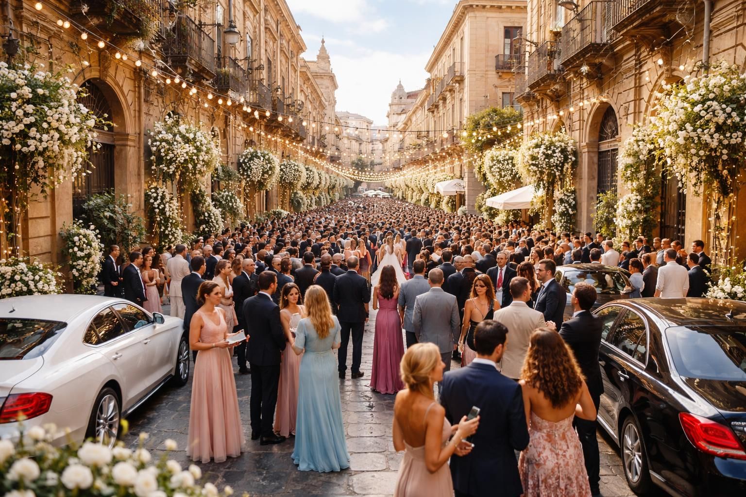 découvrez l'effervescence à palerme et bagheria avec plus de 300 invités attendus et des centres bloqués pour célébrer le mariage spectaculaire de la chanteuse dua lipa avec callum turner.