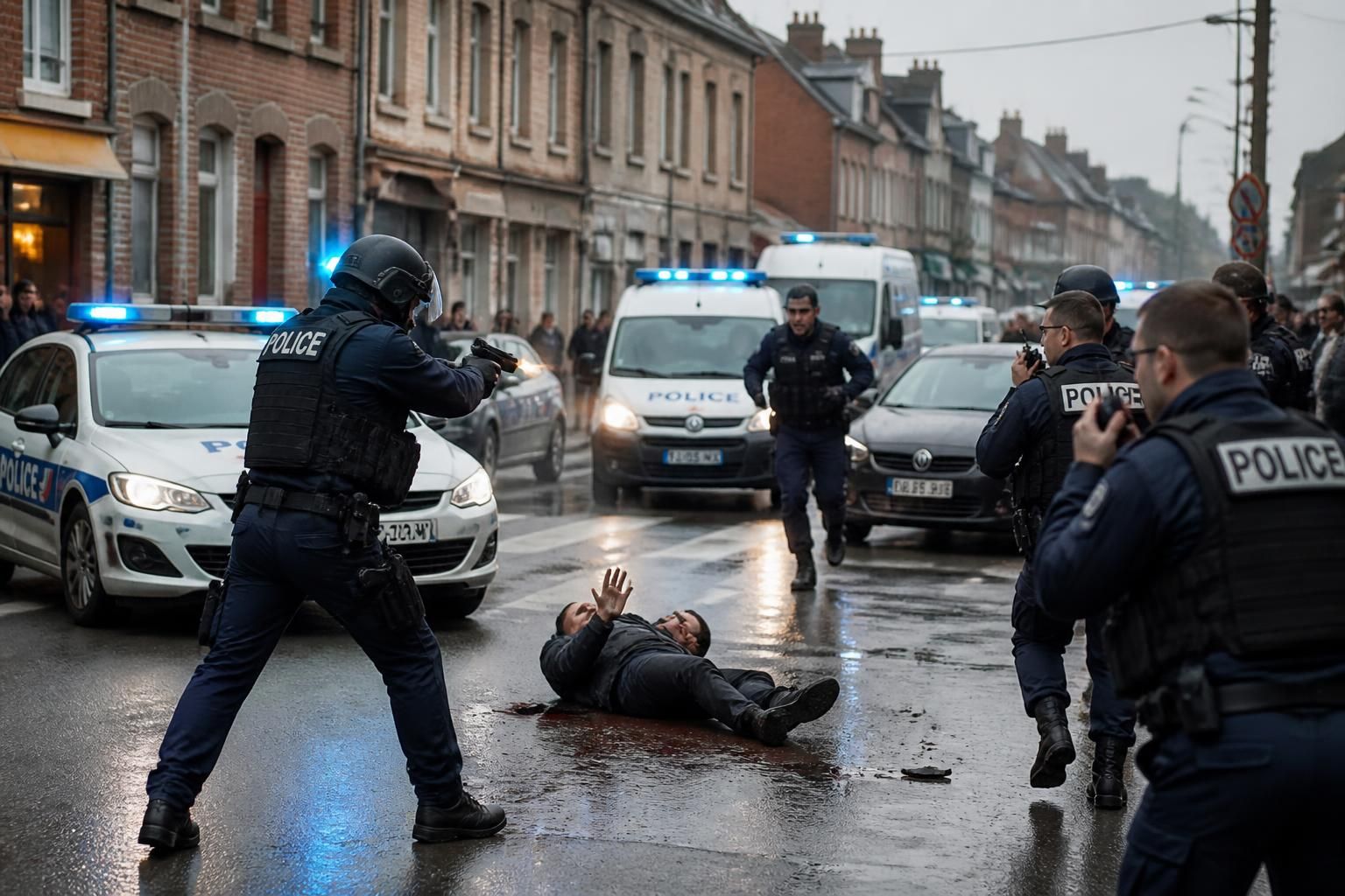 dans le pas-de-calais, un conducteur a été grièvement blessé par la police après avoir refusé d'obtempérer, entraînant une intervention spectaculaire.