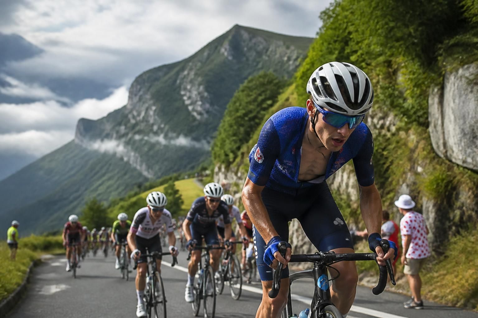 suivez le retour spectaculaire de paul seixas après une chute de 4 minutes lors de l'ascension du grand colombier. découvrez s'il parviendra à dominer la course en direct sur la 7 - le dauphiné libéré.