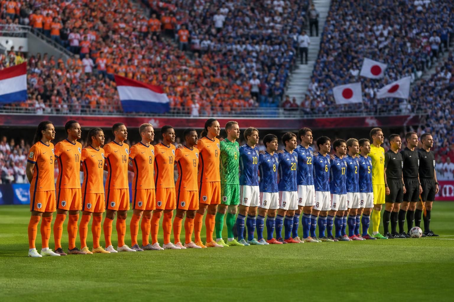 découvrez les compositions d'équipes officielles du match pays-bas vs japon sur foot mercato. analyse, joueurs clés et dernières mises à jour pour suivre ce duel passionnant.