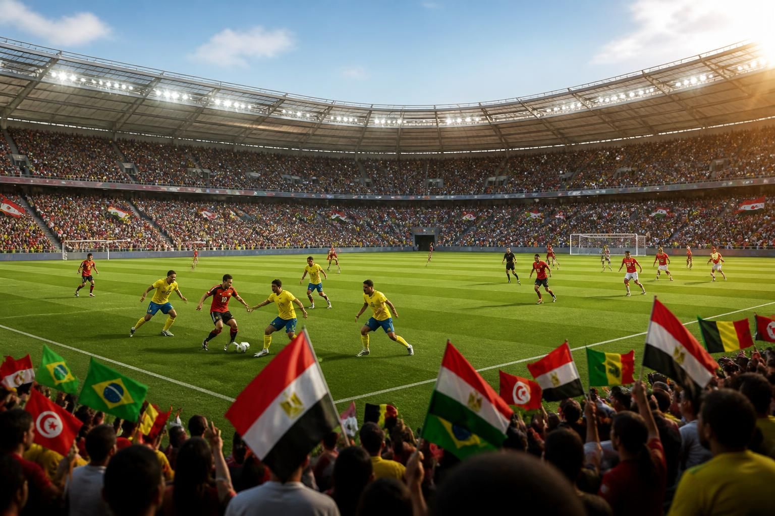 découvrez le programme complet des matchs du samedi 6 juin avec le choc égypte vs brésil et la confrontation tunisie vs belgique sur onefootball.