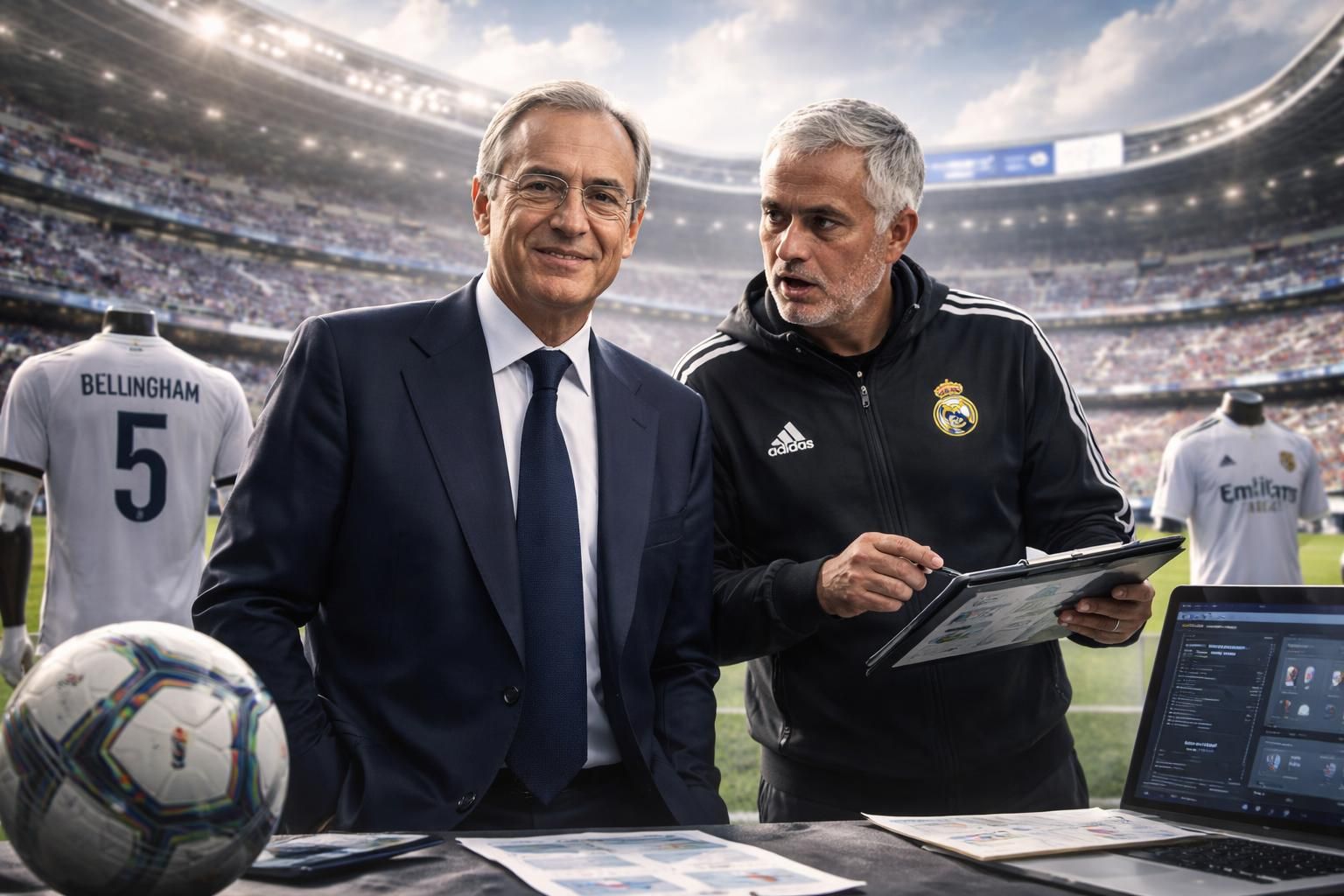 découvrez comment mourinho prépare une recrue surprise pour un mercato galactique, suite à la réélection de florentino pérez à la tête du real madrid.