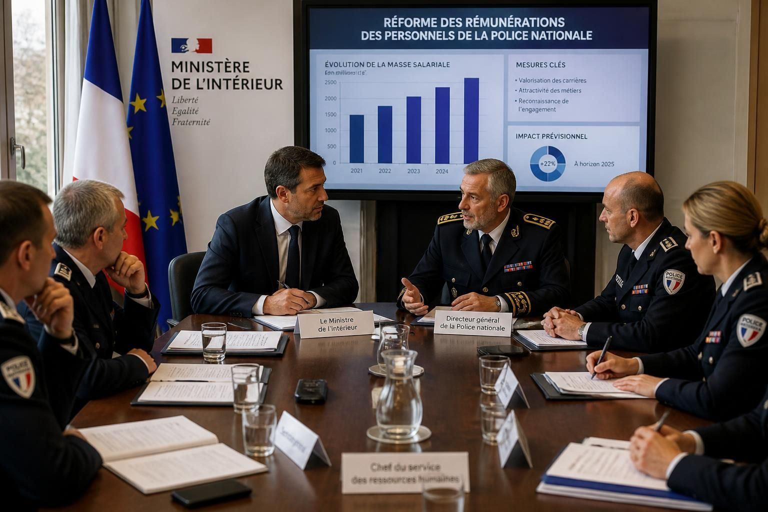 découvrez l'analyse complète de la réforme des salaires des commissaires de police suite à l'approbation du dernier conseil supérieur de l'administration ministériel sur actupolice.