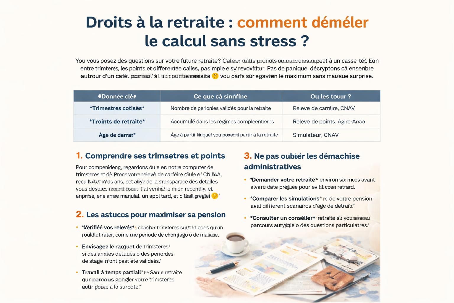 découvrez comment comprendre et clarifier le calcul de votre retraite pour assurer vos droits sans mauvaises surprises. guide pratique pour naviguer facilement dans la complexité des règles.