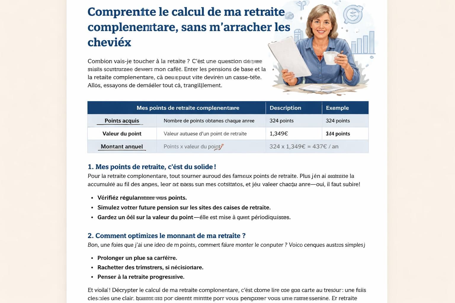découvrez comment calculer votre future pension de retraite complémentaire et préparez sereinement votre avenir financier.