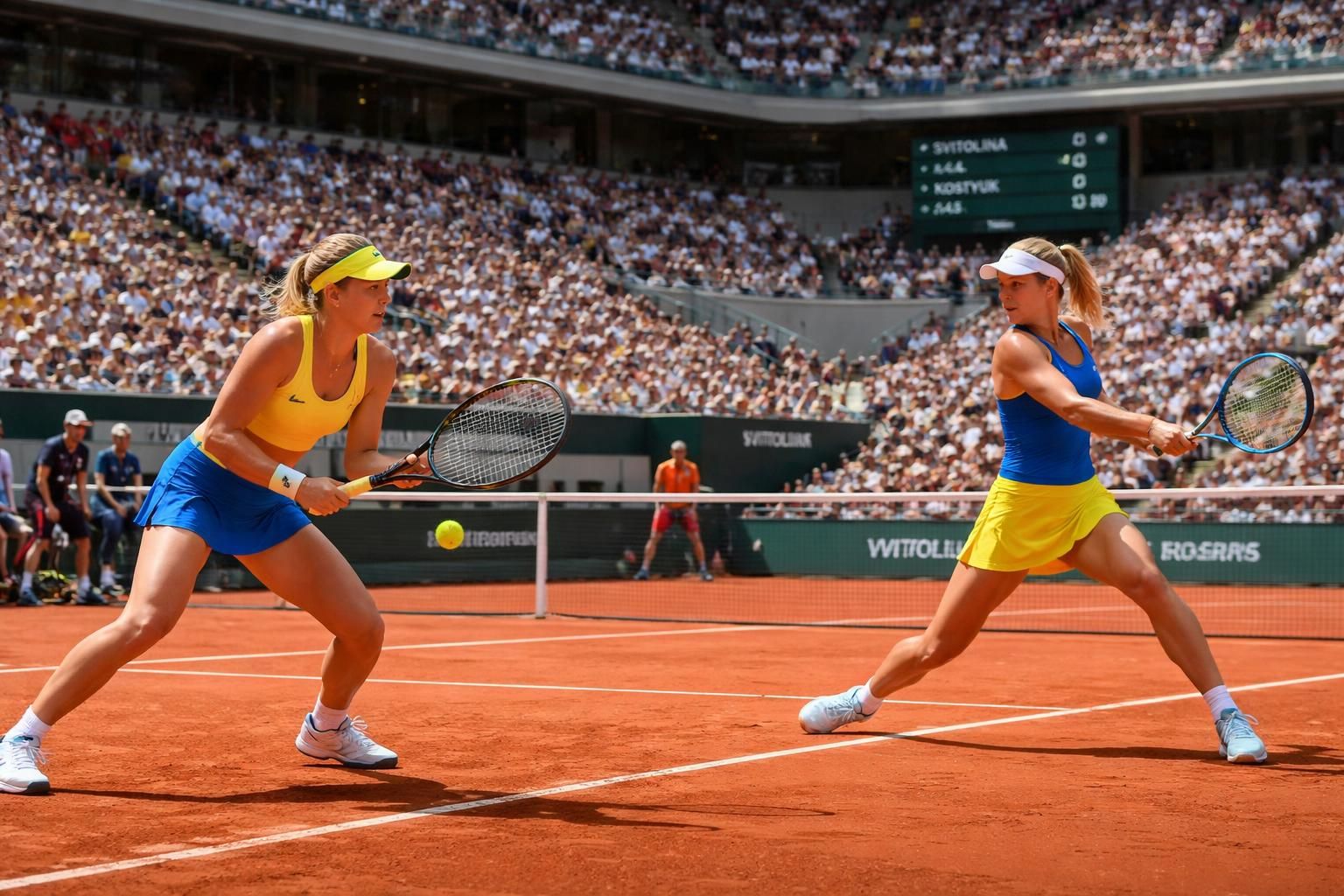 suivez en direct le match roland-garros entre svitolina et kostyuk, un duel 100% ukrainien intense. découvrez aussi la sortie de kempen et l'absence désormais totale de joueurs belges à paris sur rtbf.