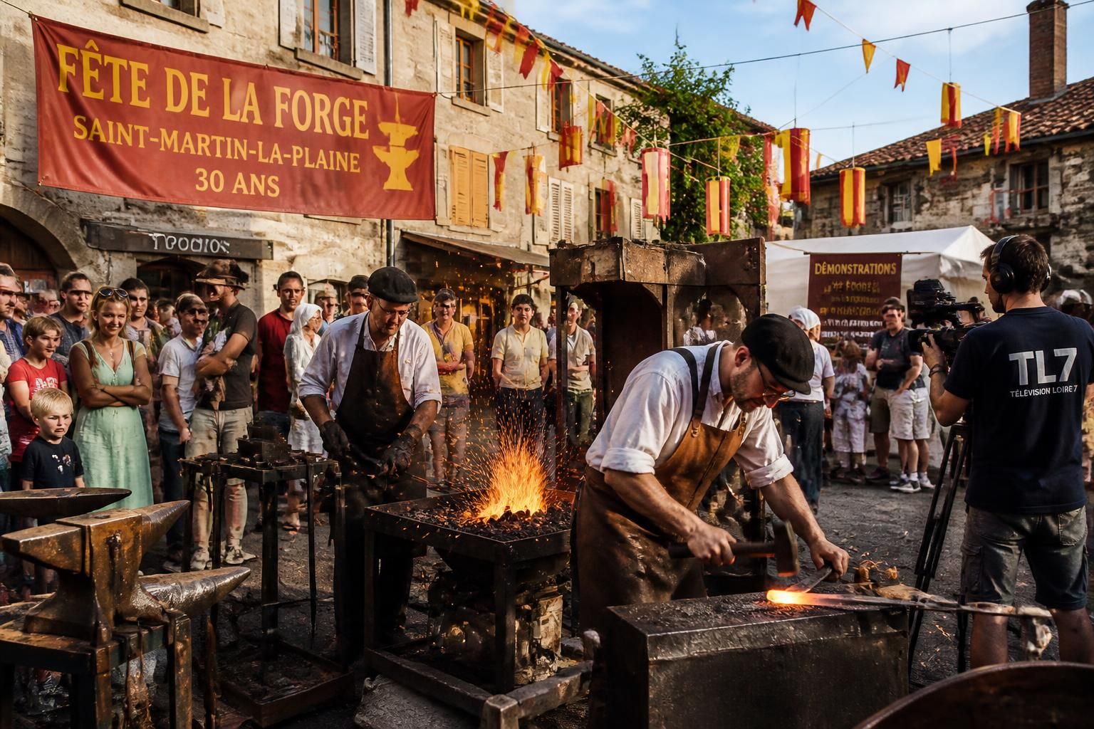 saint-martin-la-plaine célèbre les 30 ans de la fête de la forge en partenariat avec tl7, télévision loire 7, pour une édition riche en traditions et animations.