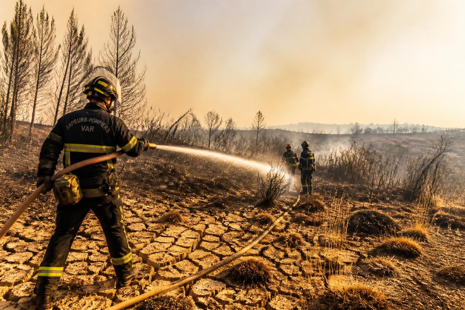 les pompiers du var tirent la sonnette d'alarme face à une saison des feux précoce et intense, due à la sécheresse et à la canicule, rappelant celle de 2003.