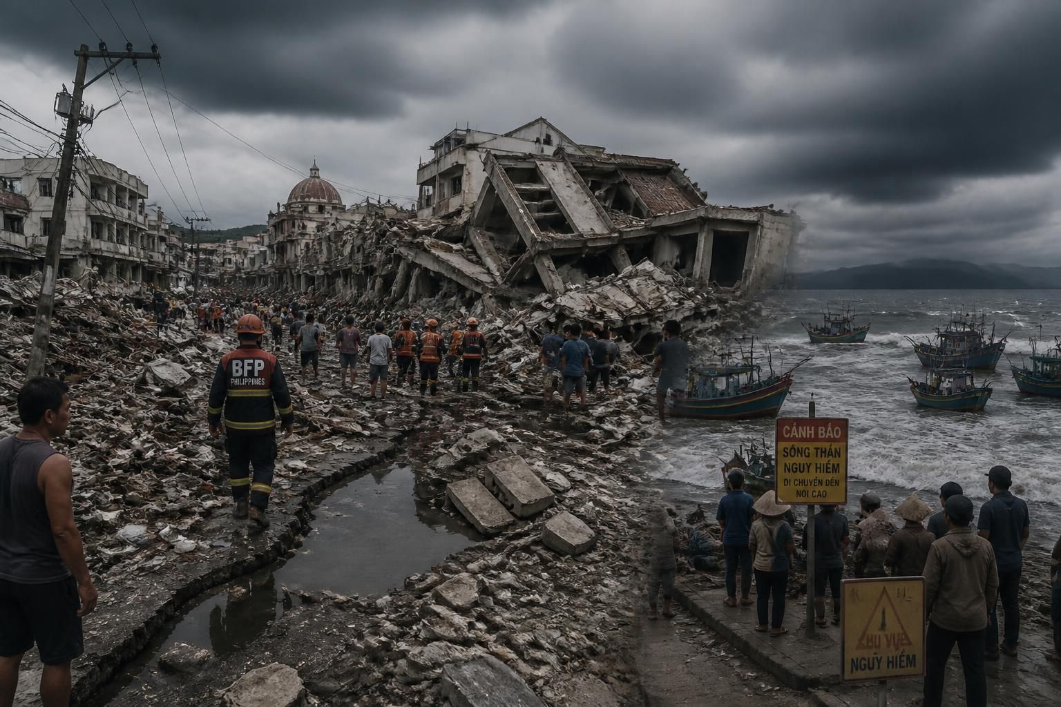 analyse des répercussions du séisme dévastateur aux philippines sur le vietnam, incluant les impacts économiques, sécuritaires et humanitaires.