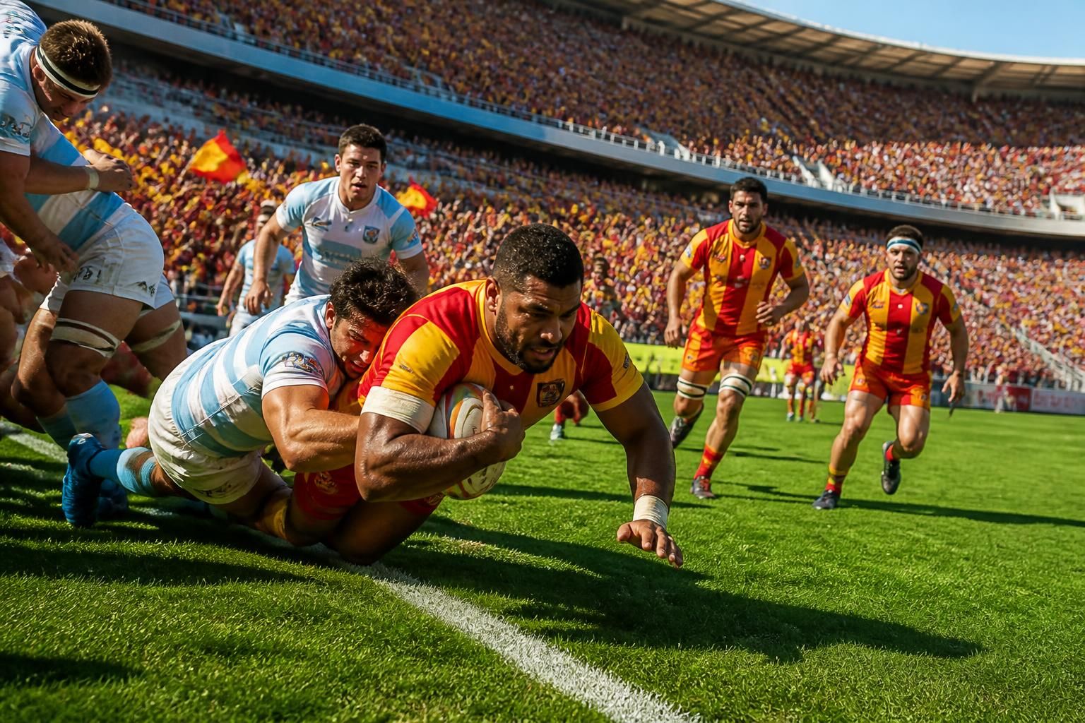 suivez en direct le match passionnant du top 14 entre l'usap et bayonne sur ici.fr. ne manquez aucune action de ce choc rugby incontournable !