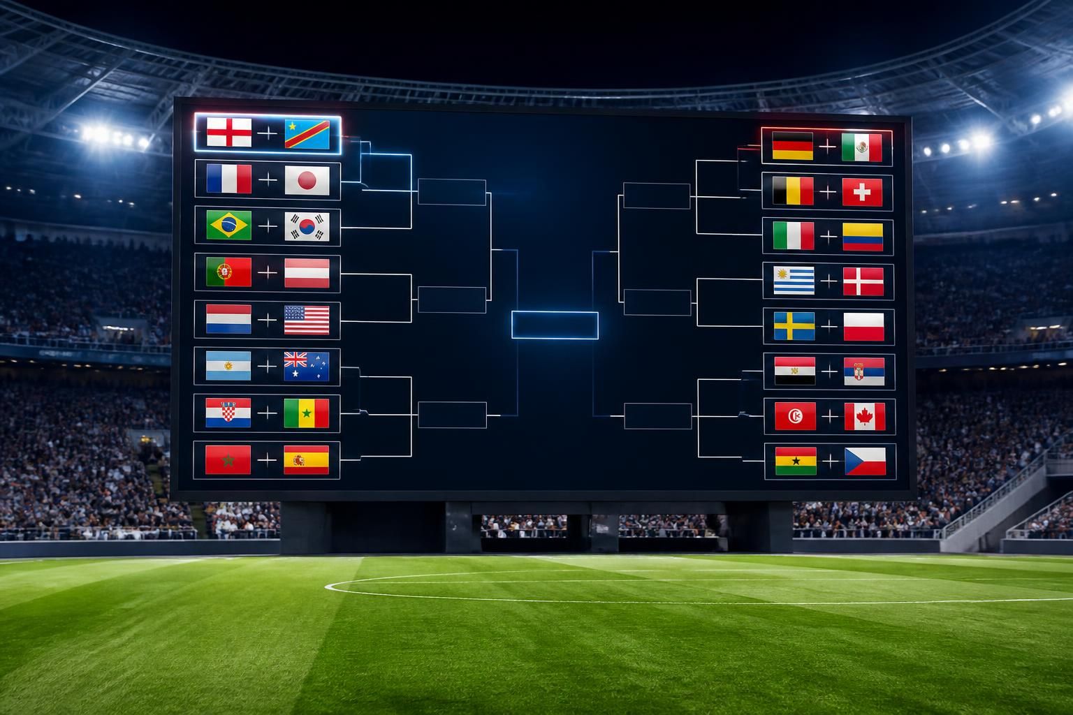 découvrez les tableaux complets des phases à élimination directe de la coupe du monde, avec un focus sur le match d'ouverture de l'angleterre contre la rd congo sur onefootball.