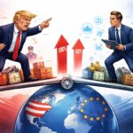 découvrez la menace de donald trump d'imposer des surtaxes douanières de 100% contre l'union européenne en réaction à la taxe sur les services numériques.