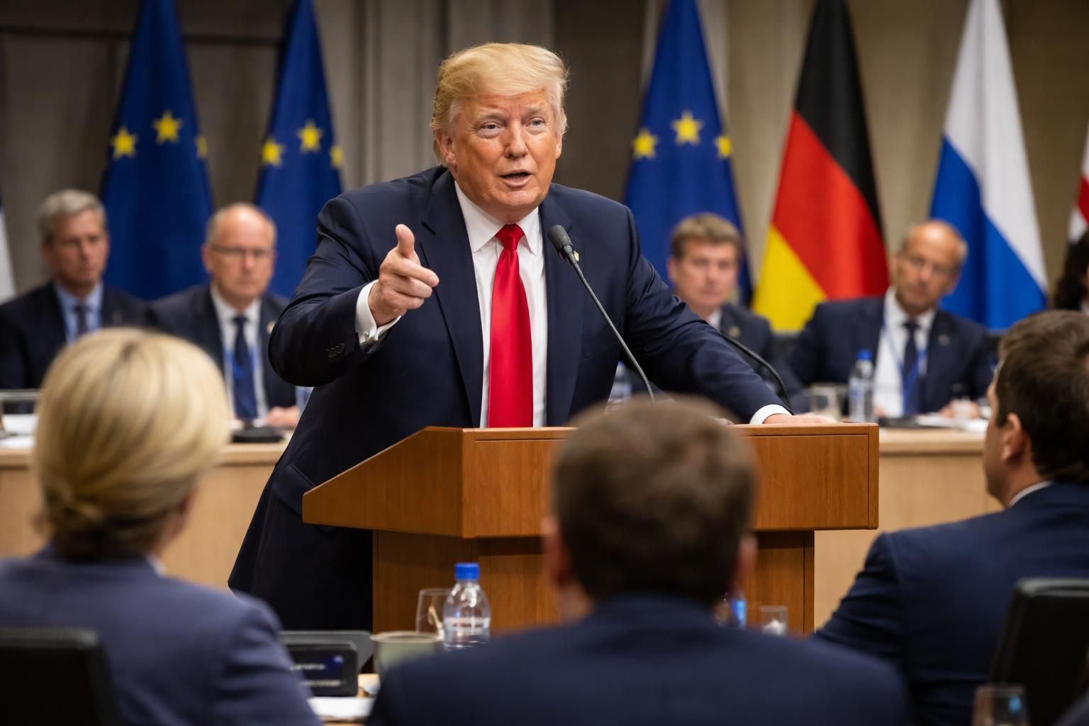 donald trump met en garde les pays européens contre l'instauration de taxes sur les services numériques, soulignant les risques économiques et commerciaux potentiels.