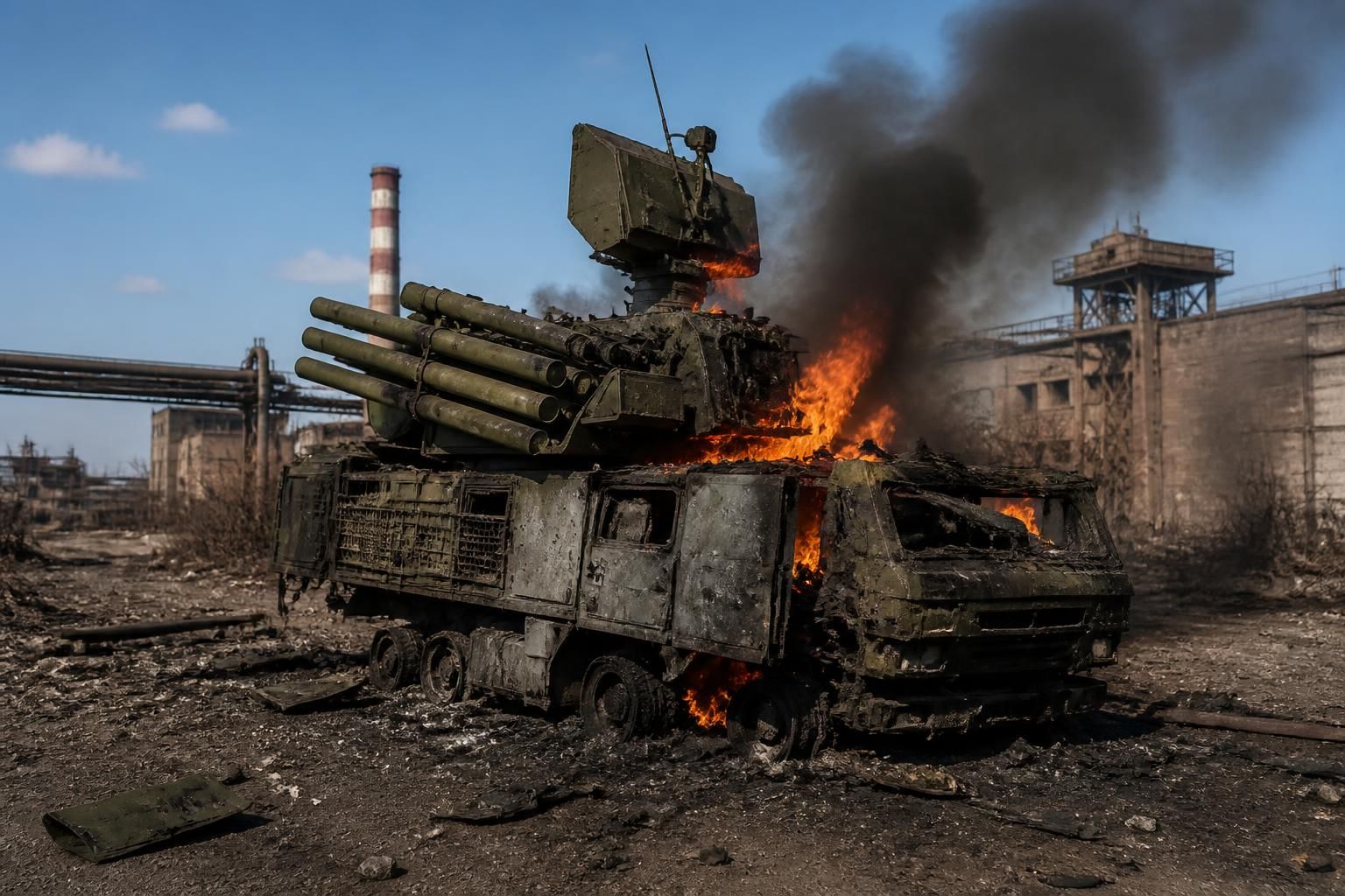 découvrez l'incident spectaculaire où un drone russe pantsir-s2 a été enflammé après une frappe de précision menée par un drone à zaporijia, illustrant l'intensité des combats et la technologie utilisée sur le terrain.