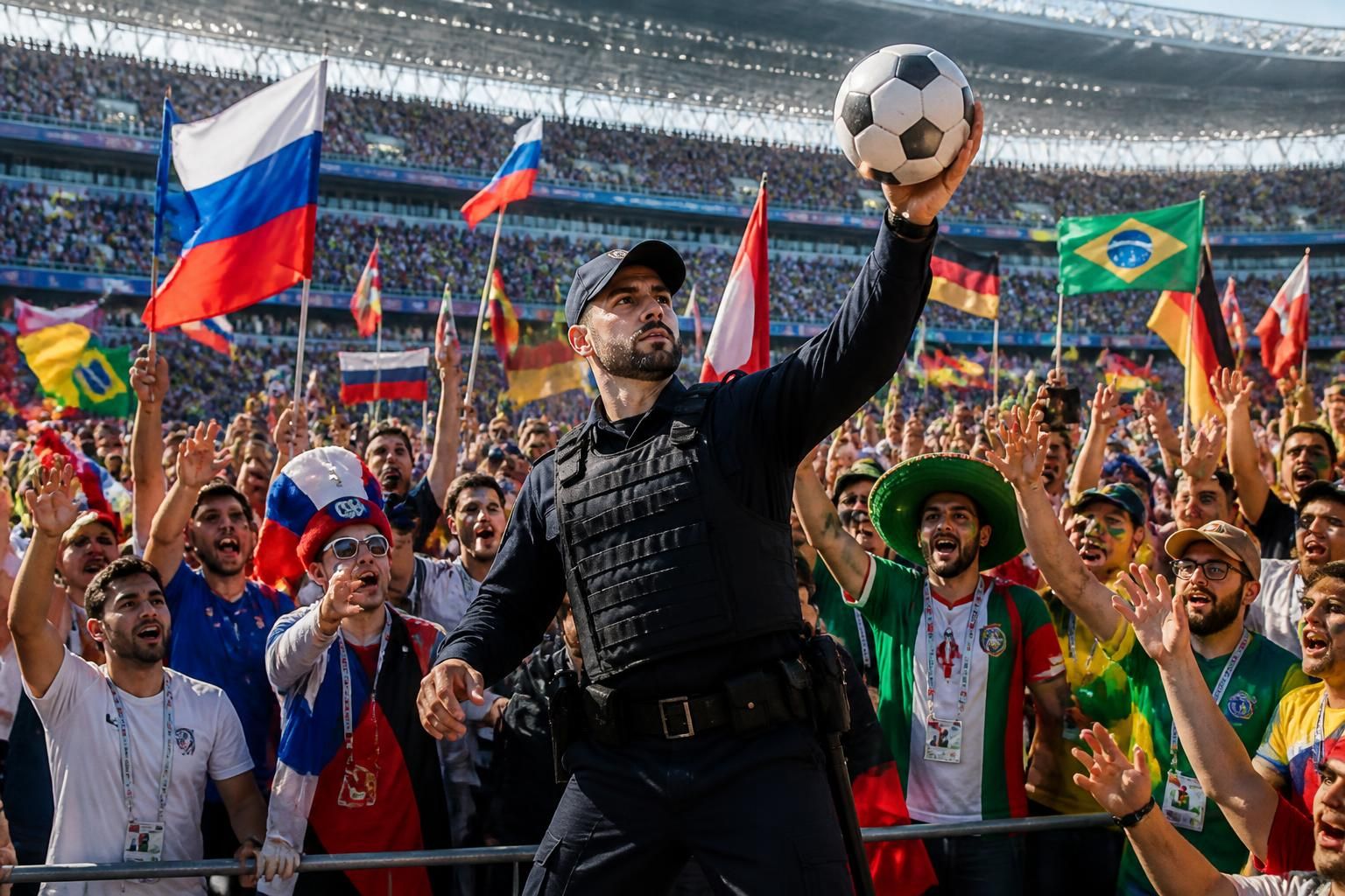 un policier impressionne les fans de la coupe du monde grâce à un exploit exceptionnel, captivant les spectateurs et faisant sensation sur bbc.