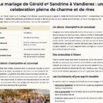découvrez la magnifique célébration du mariage de gérald et sandrine à vandières, une journée remplie d'amour, de joie et de moments inoubliables.