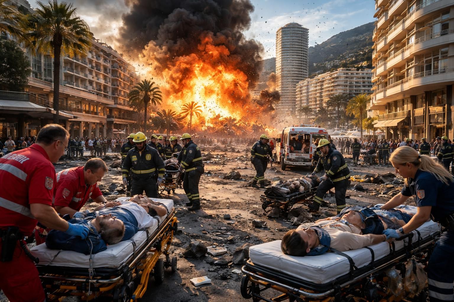 une violente explosion secoue le centre de monaco, faisant au moins trois blessés, dont deux dans un état critique. suivez les dernières informations sur cet incident majeur.