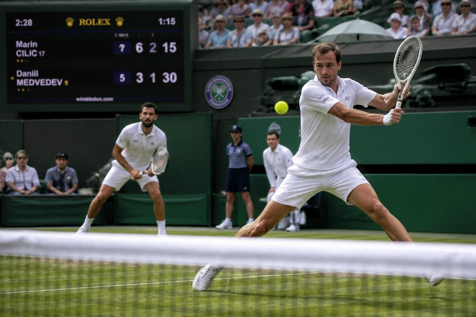 ne manquez pas le match au sommet du premier tour de wimbledon 2026 entre marin cilic et daniil medvedev, prévu ce lundi 29 juin. un duel intense à suivre en direct!