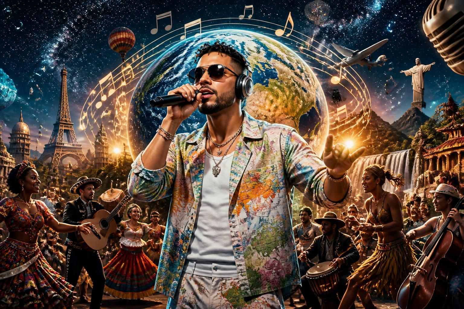 explorez le monde à travers les rythmes envoûtants de bad bunny et vivez une aventure musicale exceptionnelle qui traverse les continents.