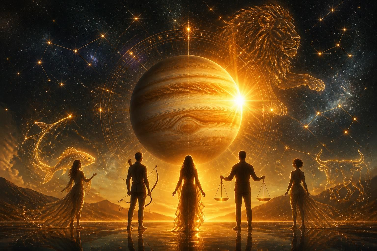 explorez l'influence puissante de jupiter en lion et découvrez comment cette conjonction exceptionnelle transformera la vie de ces 5 signes astrologiques jusqu'en juillet 2027.