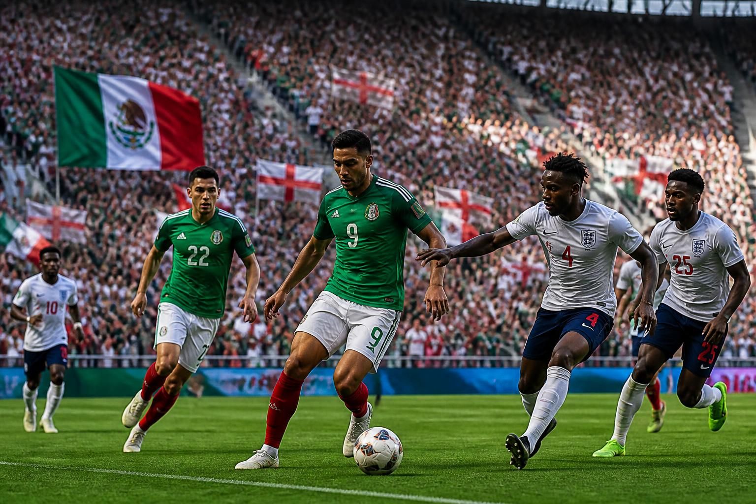 suivez la coupe du monde 2026 avec le mexique qualifié en huitièmes de finale, prêt à affronter le vainqueur du match angleterre vs rdc pour une confrontation intense.