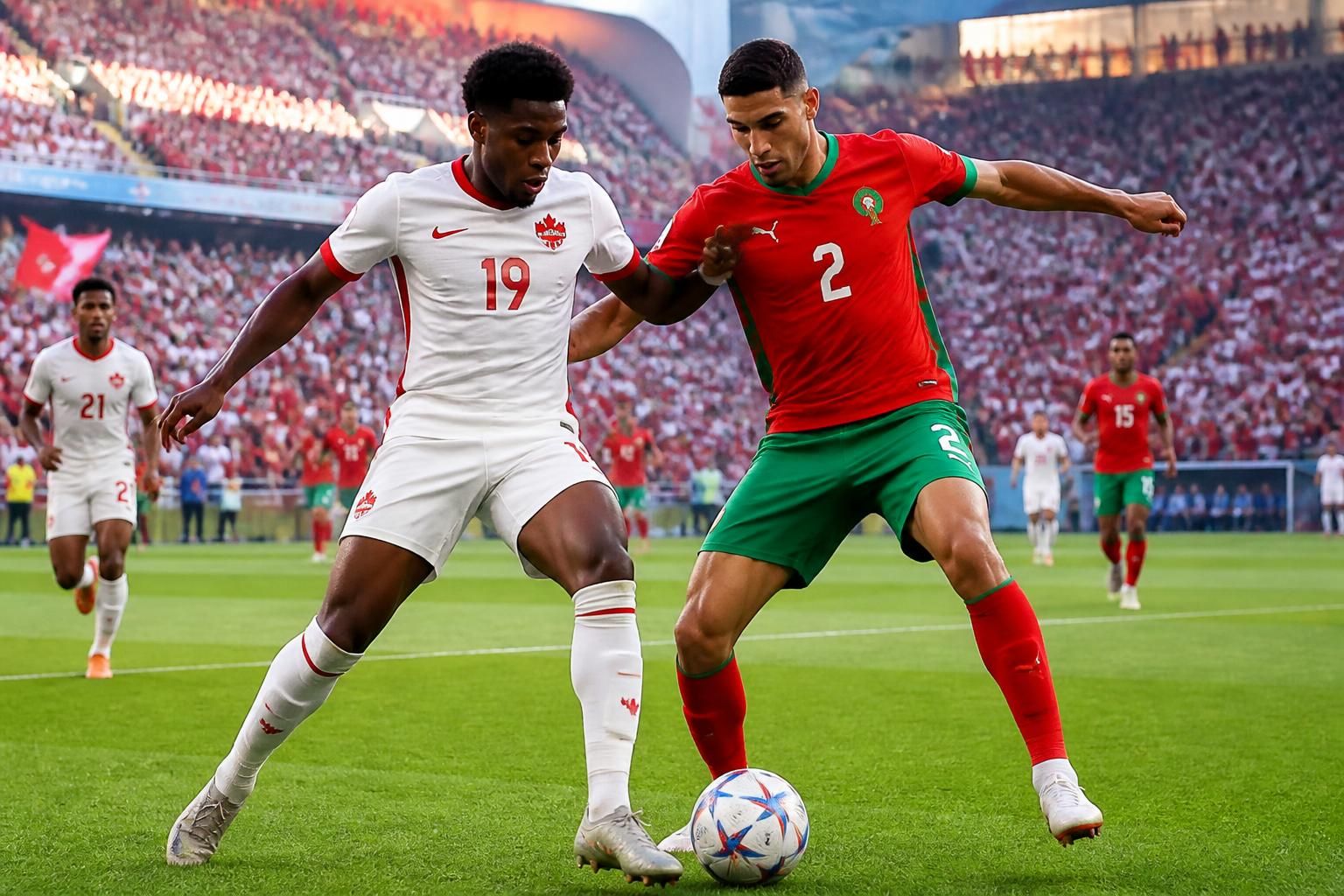 découvrez le match en direct canada vs maroc en 8èmes de finale de la coupe du monde 2026 le 4 juillet. suivez toutes les actions, analyses et réactions sur foot mercato.