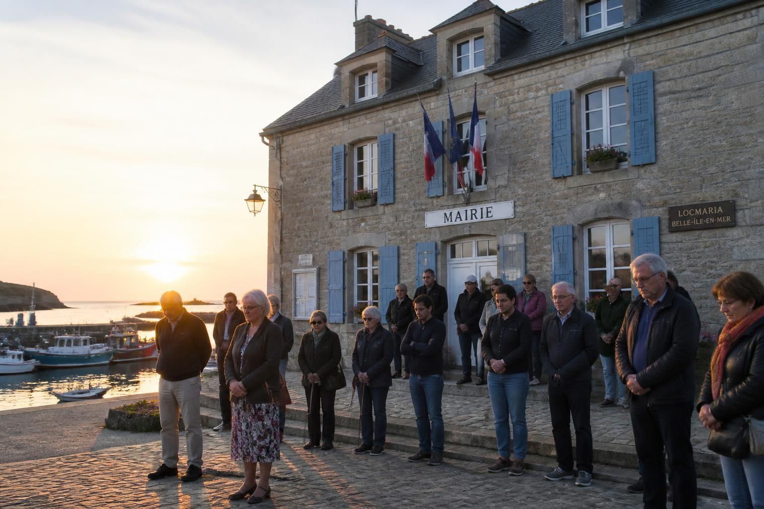 annonce du décès de dominique rousselot, maire de locmaria à belle-île, une figure engagée et appréciée, une perte profonde pour la communauté locale.