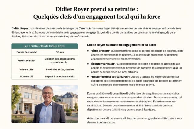 découvrez le parcours exceptionnel de didier royer, qui a consacré trente ans au service de la mairie de carentoir avant de profiter d'une retraite bien méritée.
