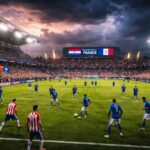 suivez en direct le match paraguay vs france avec un spectacle à l'américaine avant le grand choc. les orages s'éloignent, laissant place à un duel sud-américain passionnant pour les bleus.