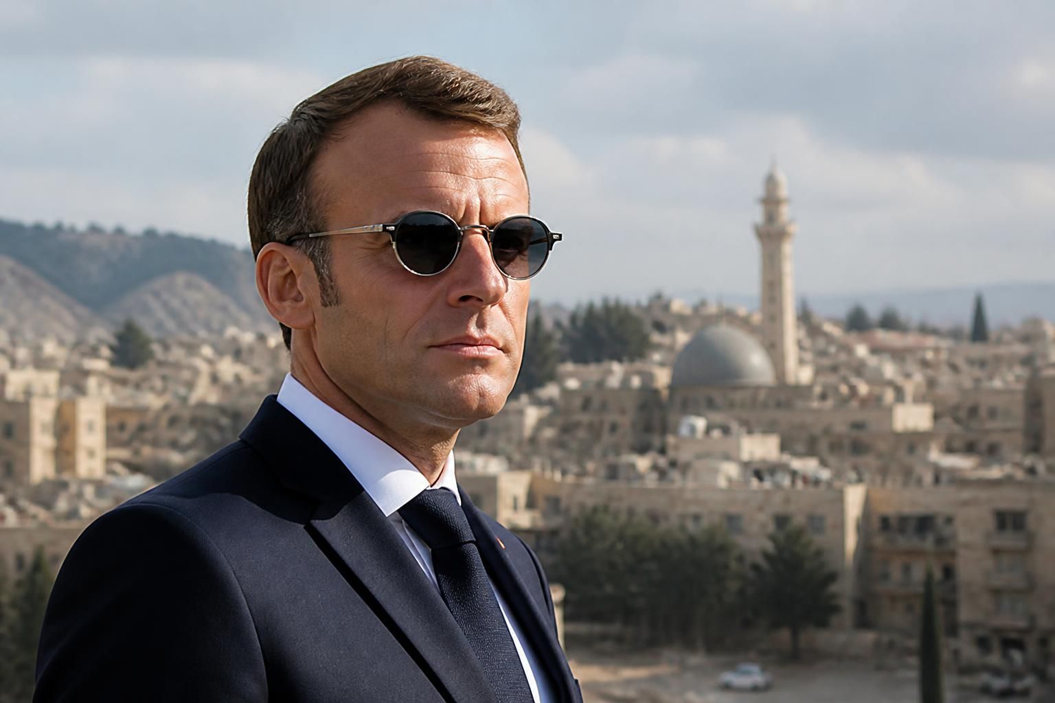 découvrez pourquoi les lunettes de soleil portées par emmanuel macron lors de sa visite officielle en syrie suscitent la curiosité et intriguent les observateurs.
