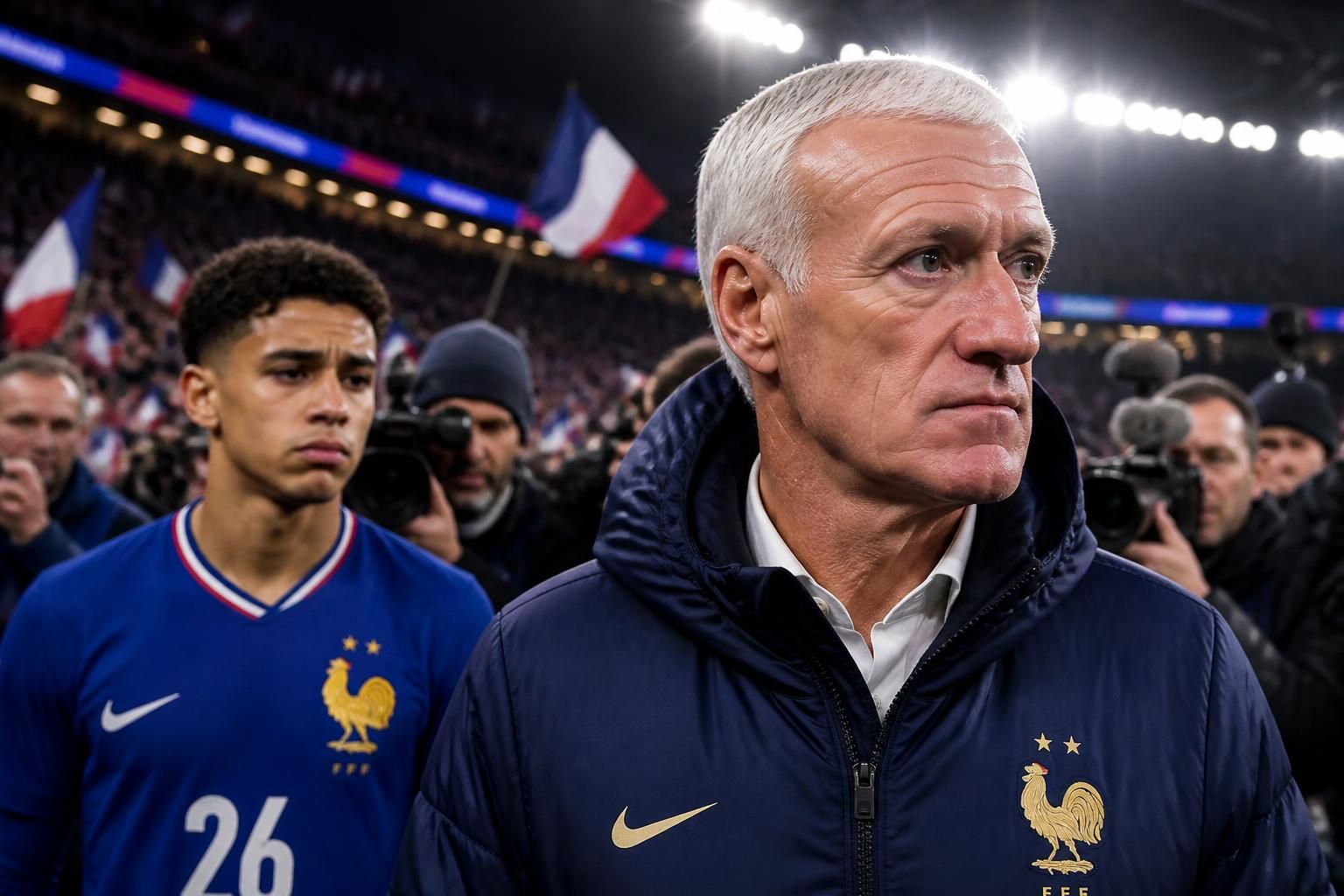 didier deschamps refuse la sélection d'ayyoub bouaddi en équipe de france, une décision que la fff qualifie de « perte majeure » pour l'équipe nationale.