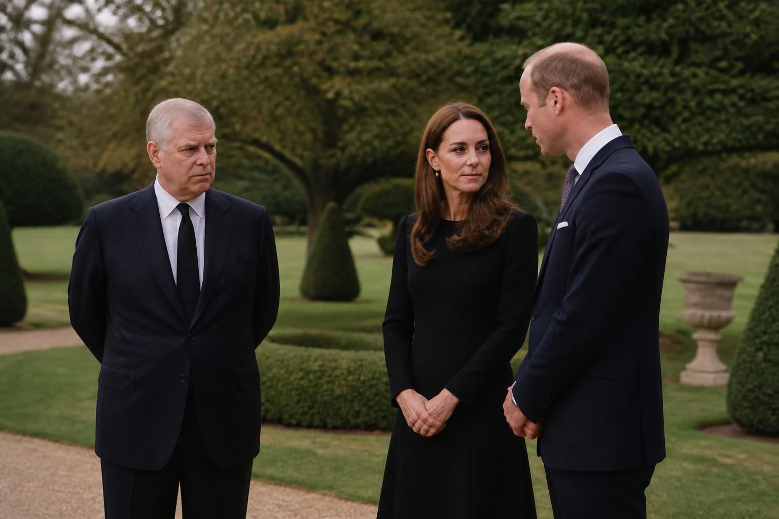 l'ex-prince andrew fait une apparition discrète en exil à sandringham, accompagné de deux membres de la famille royale, suscitant curiosité et discussions.