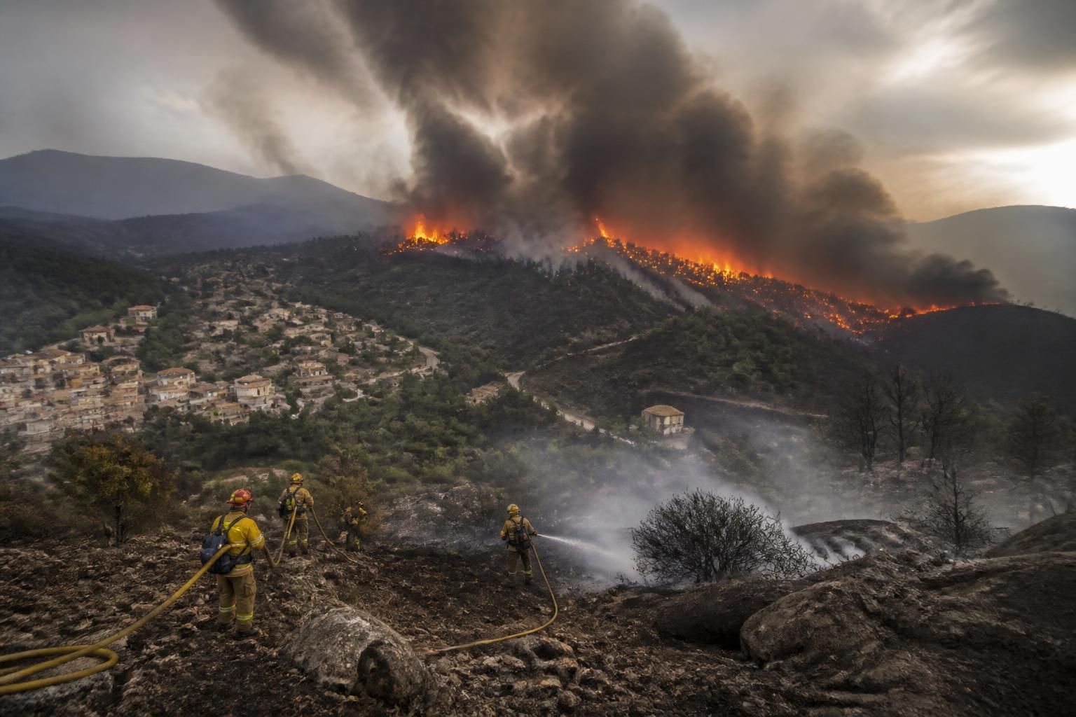 incendies dévastateurs dans les pyrénées-orientales : 4 600 hectares brûlés, évacuation de 26 communes et une lutte intense face à des conditions climatiques difficiles.