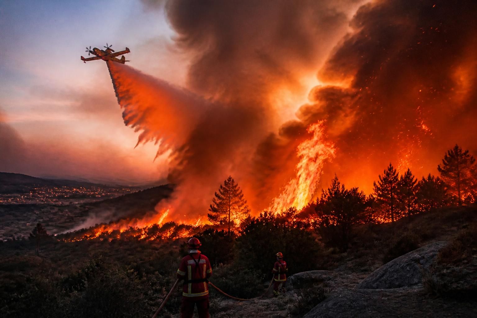suivez les incendies dévastateurs qui ravagent actuellement l'espagne et le portugal, avec des méga-feux causant d'importants dégâts et mobilisant les secours.