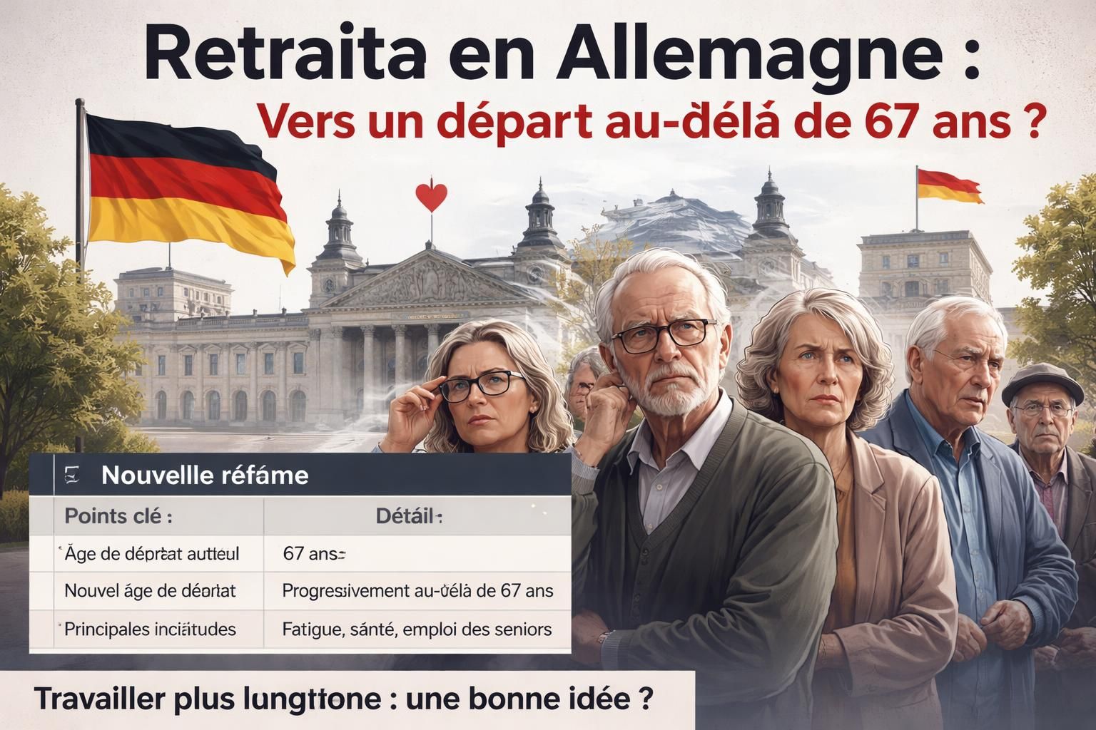 découvrez la décision officielle de l'allemagne concernant le recul de l'âge de la retraite au-delà de 67 ans et ses implications pour les travailleurs et la société.