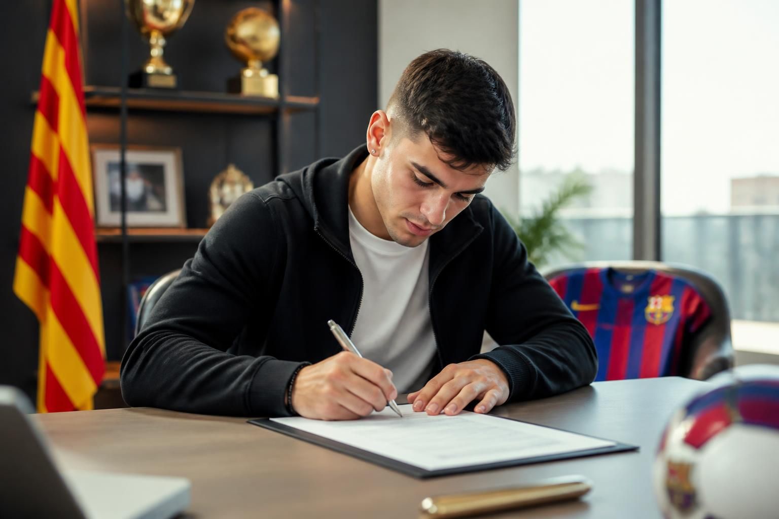 le fc barcelone cherche à renforcer son effectif en ciblant un talent international portugais prometteur, selon les dernières informations des transferts.