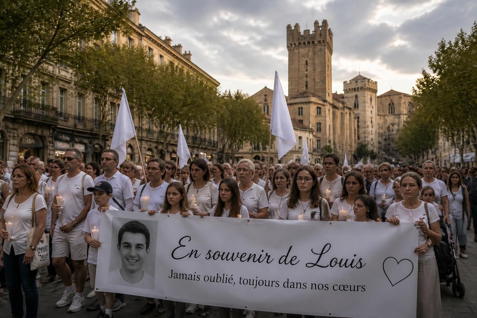 narbonne se mobilise une nouvelle fois avec une deuxième marche blanche ce dimanche en hommage à louis, pour partager solidarité et mémoire.