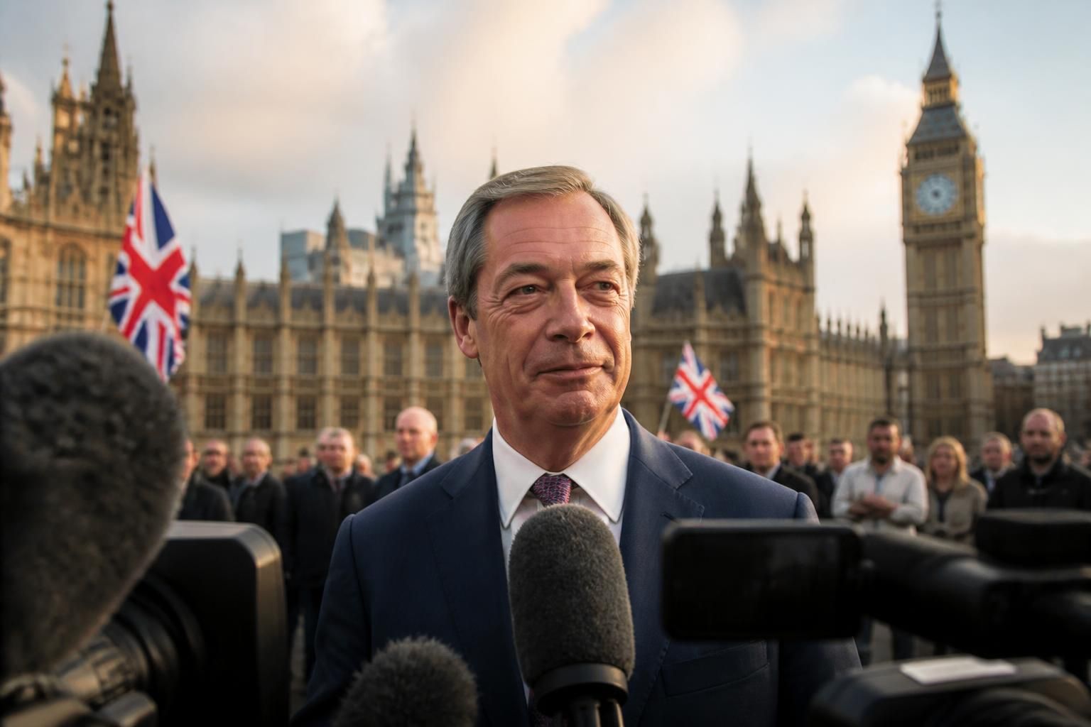nigel farage annonce sa démission du parlement britannique et prépare son retour en vue de reconquérir son siège lors des prochaines élections.
