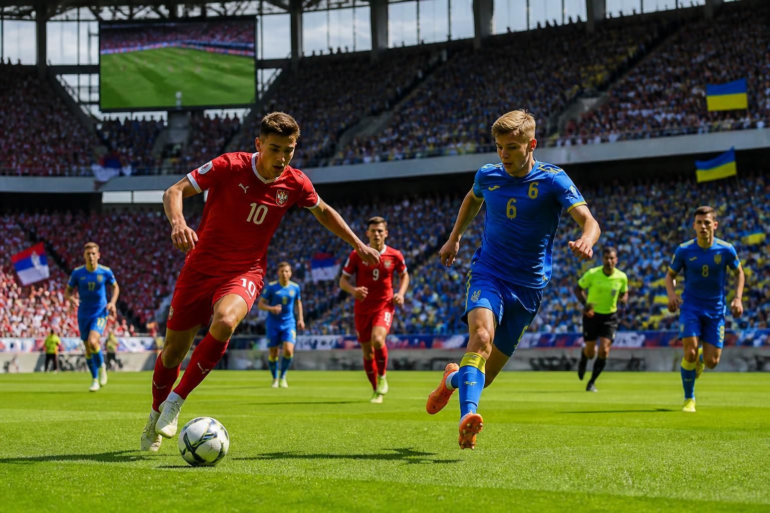 suivez en direct le match serbie u19 vs ukraine u19 lors de l'euro u19 le 02/07/2026 sur eurosport. découvrez les scores en temps réel et les résultats détaillés du football jeune.