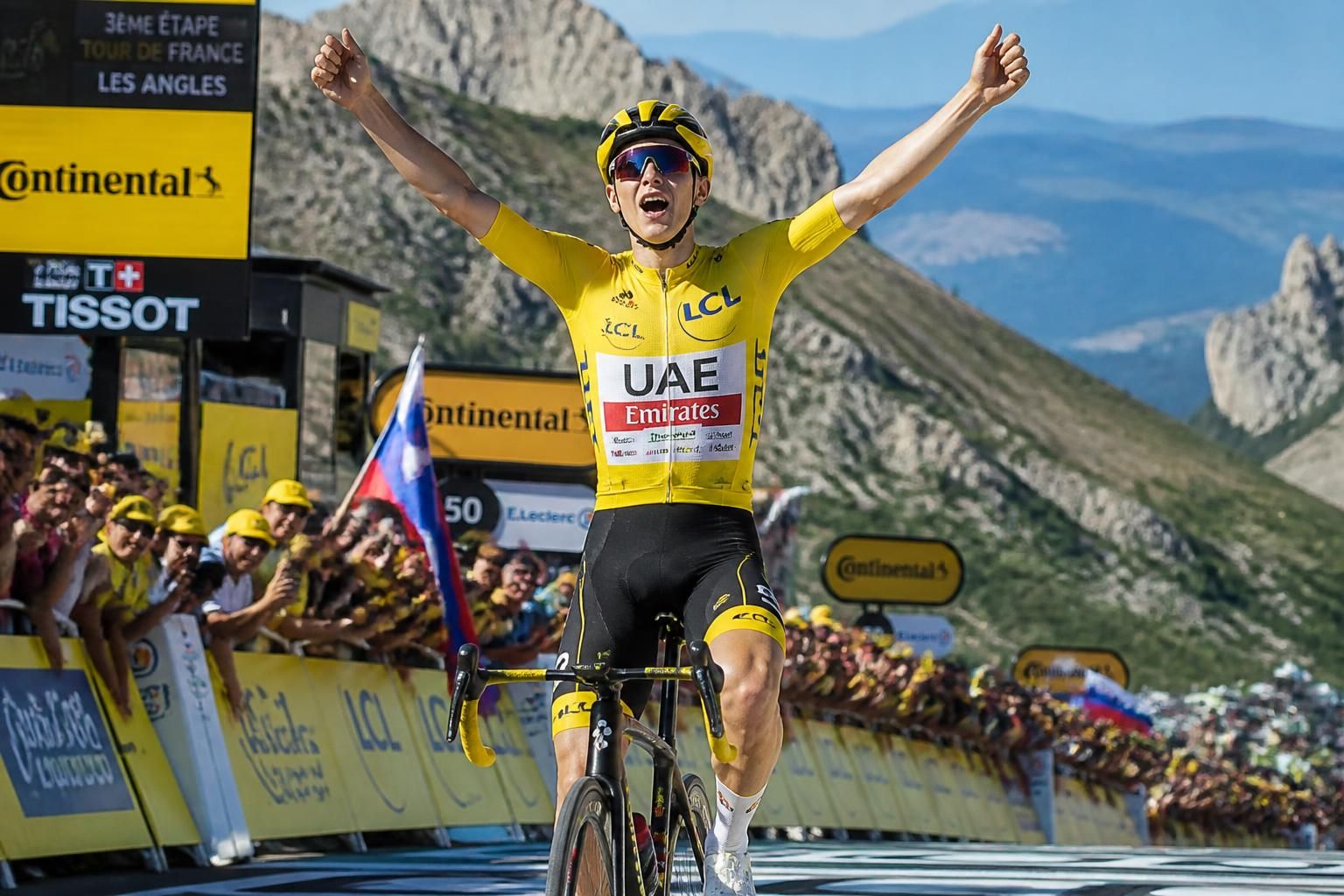 revivez la 3e étape du tour de france avec la victoire spectaculaire de tadej pogačar aux angles, qui s'empare également du maillot jaune.