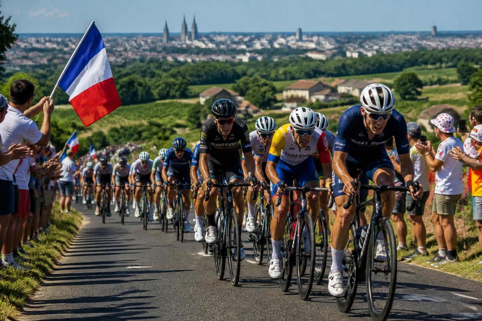 suivez en direct hd l'étape 7 du tour de france, de hagetmau à bordeaux, uniquement sur rtbf la une et pickx. ne manquez rien de cette étape passionnante !