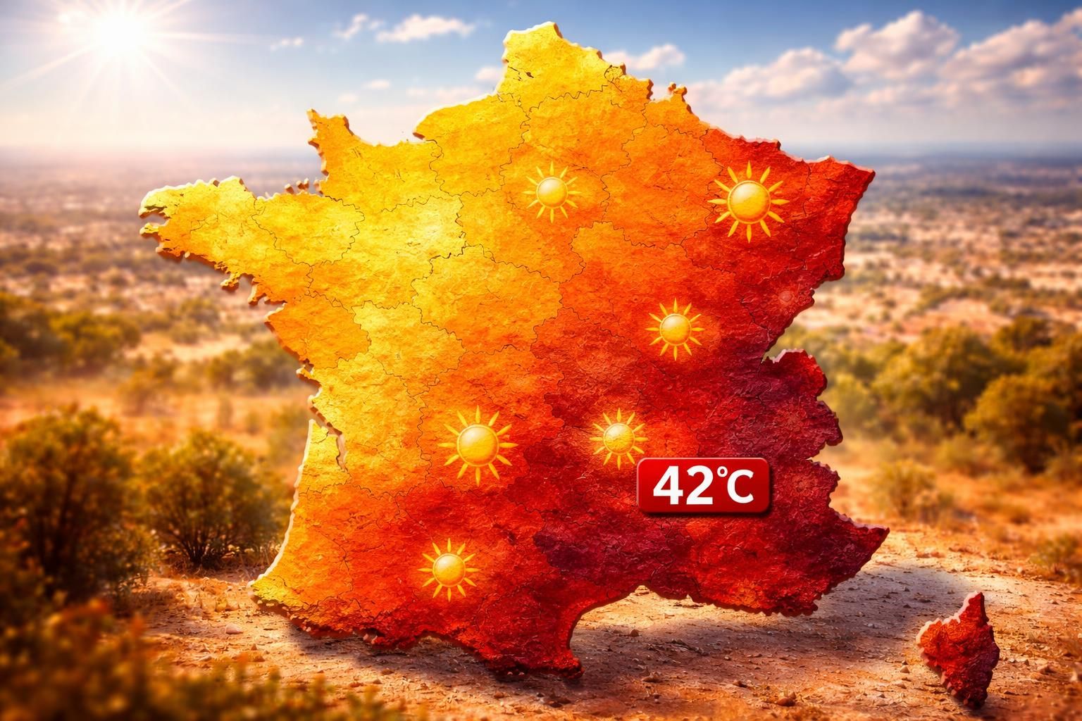 découvrez notre analyse cartographique complète de la vague de chaleur intense prévue lundi, avec des températures atteignant jusqu'à 42°c. informez-vous sur les régions les plus touchées et les précautions à prendre.