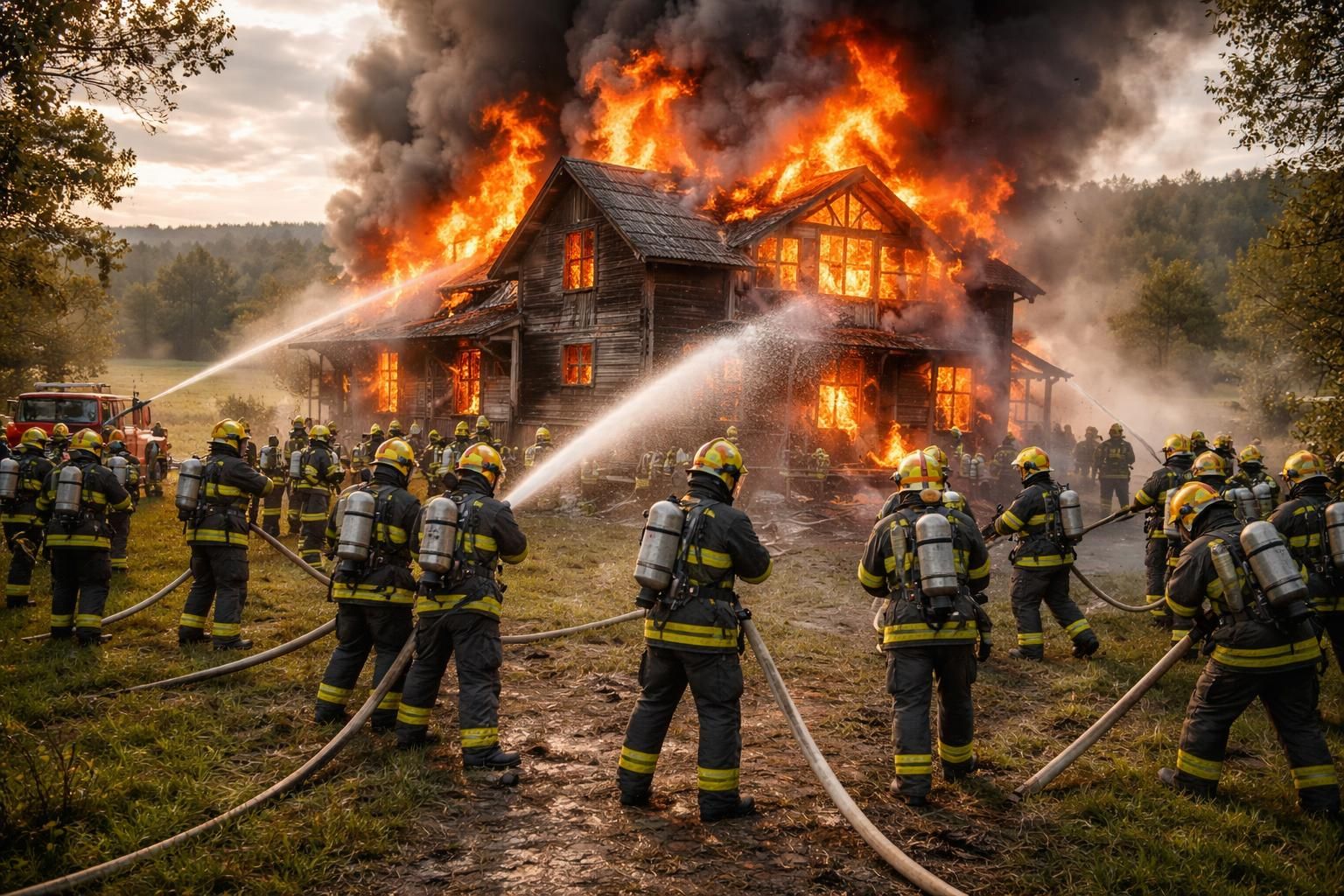 vingt pompiers mobilisés pour maîtriser un incendie dans une maison isolée en sarthe, assurant la sécurité des habitants et limitant les dégâts.